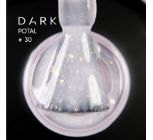База для нігтів DARK Potal Base №30, рожева з поталлю, 15 мл
