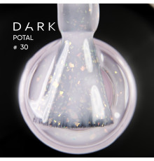База для нігтів DARK Potal Base №30, рожева з поталлю, 15 мл