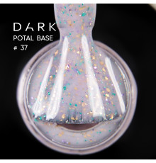 База для нігтів DARK Potal Base №37, фіолетова з поталлю, 15 мл