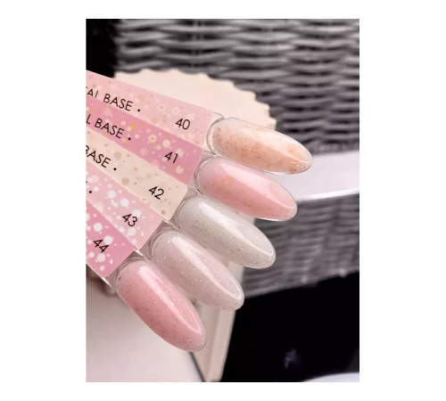 Nail base DARK Potal Base No. 44, milky pink with potal, 15 ml