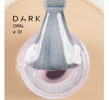 База для нігтів DARK Pro Base Opal №1, молочна з шиммером, 30 мл