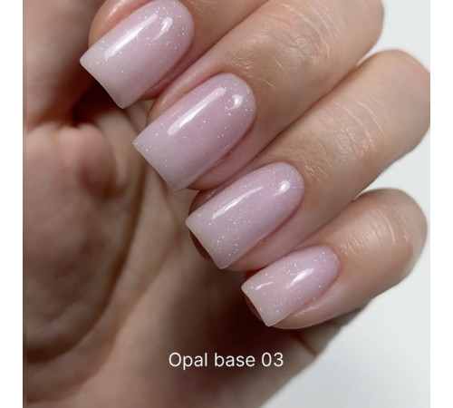 База для нігтів DARK Pro Base Opal №3, молочно-рожева з шиммером, 15 мл