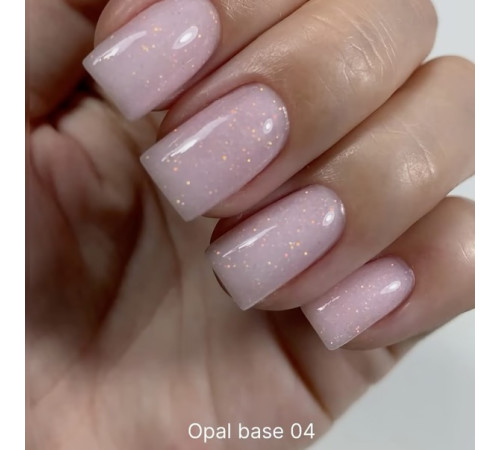 База для нігтів DARK Pro Base Opal №4, молочно-бежева з шиммером, 15 мл