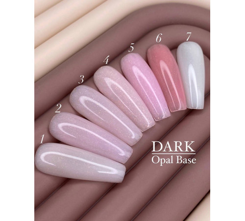 База для нігтів DARK Pro Base Opal №5, молочно-рожева з шиммером, 15 мл