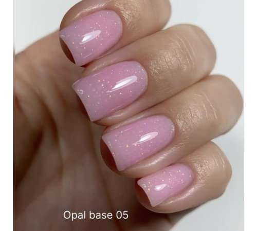 Nail base DARK Pro Base Opal No. 5, milky pink with shimmer, 30 ml