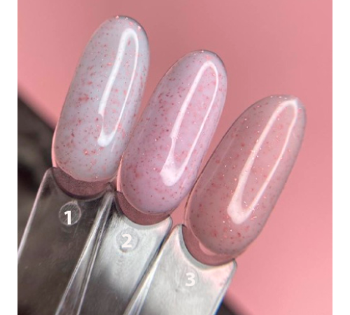 База для нігтів DARK PRO base Pink Potal №01, молочна з поталлю, 15 мл