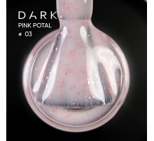 База для нігтів DARK PRO base Pink Potal №03, нюдова з поталлю, 15 мл