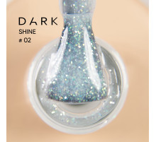 База для нігтів DARK PRO base Shine №02, молочна з блискітками, 15 мл