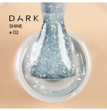 База для ногтей DARK PRO base Shine №02, молочная с блестками, 15 мл