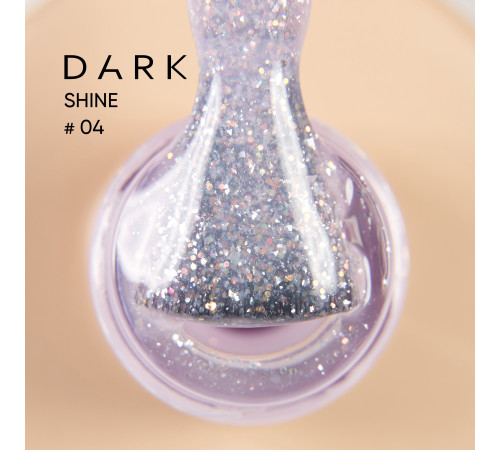 База для нігтів DARK PRO base Shine №04, світло-рожева з блискітками, 15 мл
