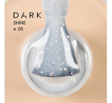 База для ногтей DARK PRO base Shine №05, молочная с золотыми блестками, 15 мл