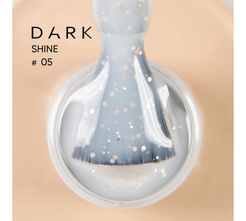 База для нігтів DARK PRO base Shine №05, молочна з золотими блискітками, 15 мл