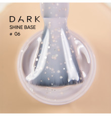 База для ногтей DARK PRO base Shine №06, светло-розовая с золотыми блестками, 15 мл