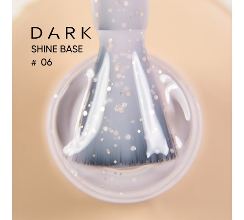 База для нігтів DARK PRO base Shine №06, світло-рожева з золотими блискітками, 15 мл