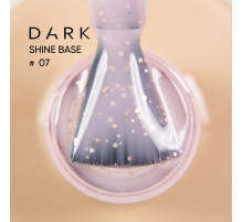 База для нігтів DARK PRO base Shine №07, рожева з золотими блискітками, 15 мл