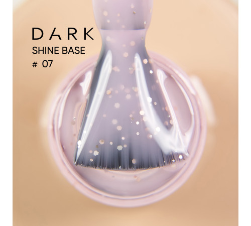 База для нігтів DARK PRO base Shine №07, рожева з золотими блискітками, 15 мл