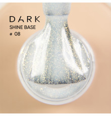 База для ногтей DARK PRO base Shine №08, перламутровая, 15 мл