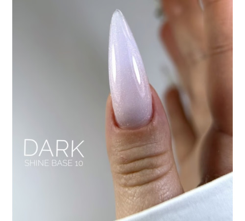 База для нігтів DARK PRO base Shine №10, світло-рожева з рожевим шиммером, 15 мл