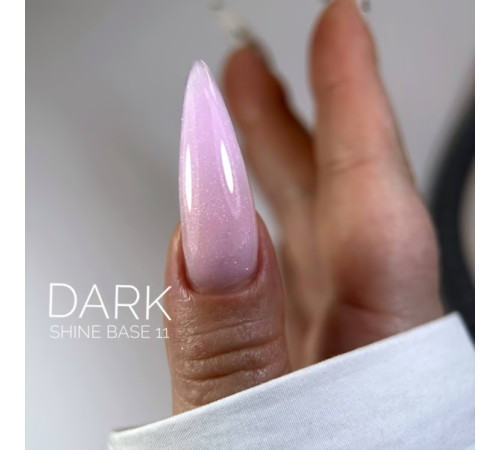 Nail base DARK PRO base Shine No. 11, pink with pink shimmer, 15 ml