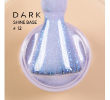 Nail base DARK PRO base Shine No. 12, lavender with blue shimmer, 15 ml