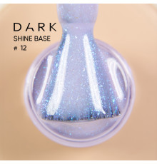 База для ногтей DARK PRO base Shine №12, лавандовая с голубым шиммером, 15 мл