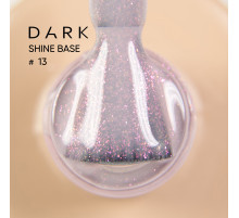 База для нігтів DARK PRO base Shine №13, персикова з рожевим шиммером, 15 мл