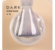 База для нігтів DARK PRO base Shine №14, кремова з рожевим шиммером, 15 мл