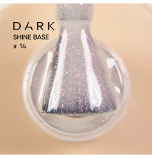 База для нігтів DARK PRO base Shine №14, кремова з рожевим шиммером, 15 мл
