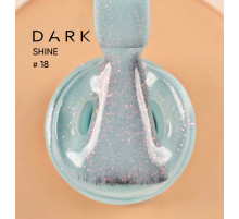База для нігтів DARK PRO base Shine №18, лазурна з рожевим шиммером, 15 мл
