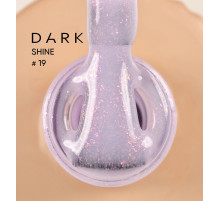 База для нігтів DARK PRO base Shine №19, лавандова з рожевим шиммером, 15 мл