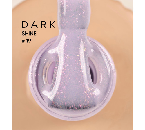 DARK PRO base Shine nail base №19, lavender with pink shimmer, 15 ml