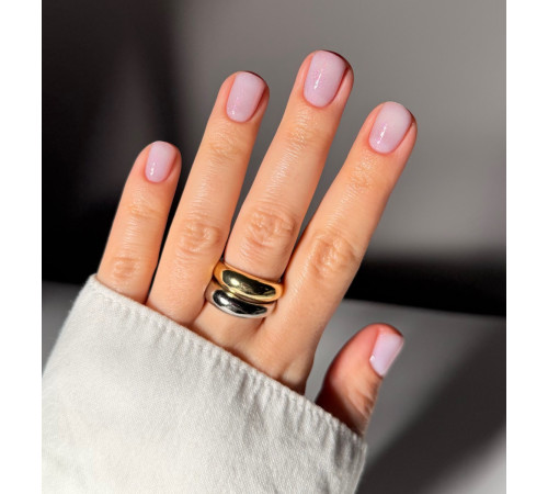 DARK PRO base Shine nail base №19, lavender with pink shimmer, 15 ml