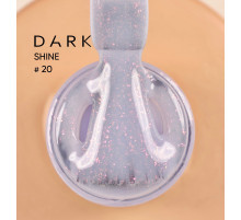 База для ногтей DARK PRO base Shine №20, васильковая с розовым шиммером, 15 мл