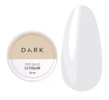 База для нігтів DARK PRO base №02, молочна тепла, 50 мл