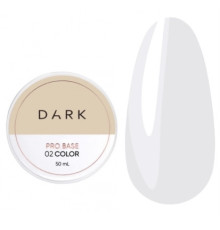 База для ногтей DARK PRO base №02, молочная теплая, 50 мл