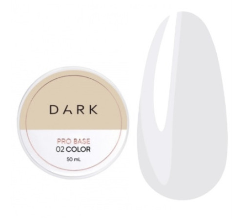 DARK PRO base nail polish No. 02, milky warm, 50 ml
