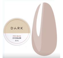 База для нігтів DARK PRO base №09, нюдова, 50 мл