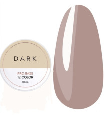 DARK PRO base nail polish No. 12, dark beige, 50 ml