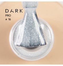 База для нігтів DARK PRO base №16, молочна з шиммером, 15 мл