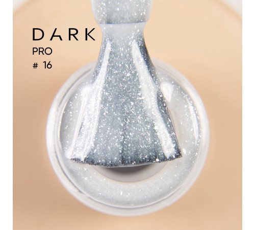 База для нігтів DARK PRO base №16, молочна з шиммером, 15 мл