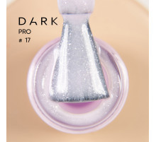 База для нігтів DARK PRO base №17, молочно-рожева з шиммером, 15 мл