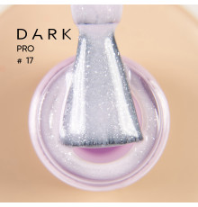 База для нігтів DARK PRO base №17, молочно-рожева з шиммером, 15 мл