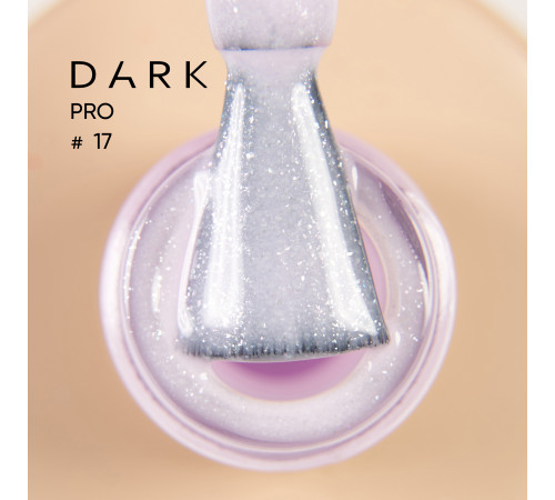 База для нігтів DARK PRO base №17, молочно-рожева з шиммером, 15 мл