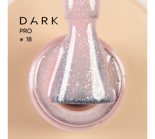 База для нігтів DARK PRO base №18, нюдова з шиммером, 15 мл