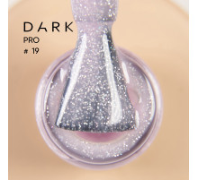 База для нігтів DARK PRO base №19, молочно-рожева з шиммером, 15 мл