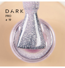 База для нігтів DARK PRO base №19, молочно-рожева з шиммером, 15 мл