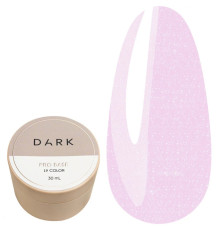 База для нігтів DARK PRO base №19, молочно-рожева з шиммером, 30 мл