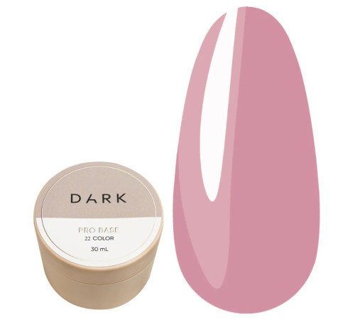 Nail base DARK PRO base No. 22, pink, 30 ml