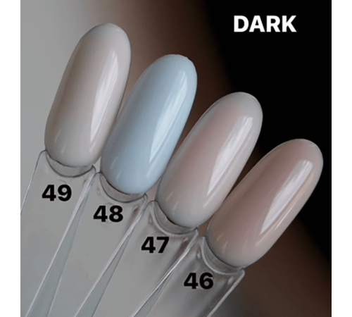 База для нігтів DARK PRO base №46, чорна тара, нюдова напівпрозора, 15 мл