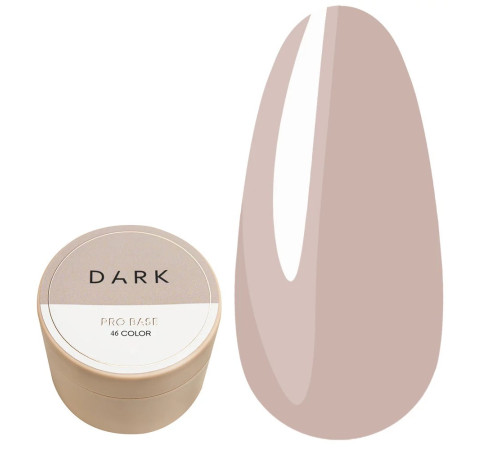 База для нігтів DARK PRO base №46, нюдова напівпрозора, 50 мл